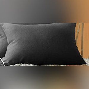3/$10 NEW throw pillow cover black lumbar style